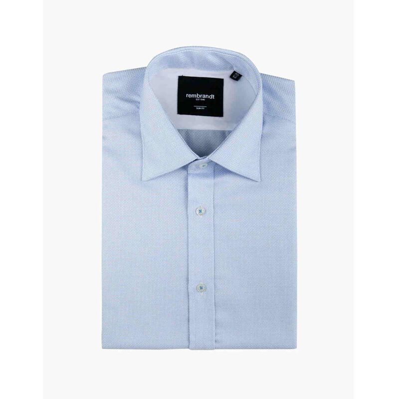 Rembrandt London Light Blue Textured Shirt image number 1